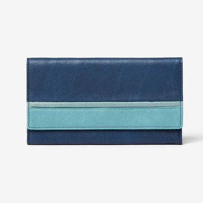 Osgoode Marley Leather RFID Clutch Wallet- 1408 Ink Combo