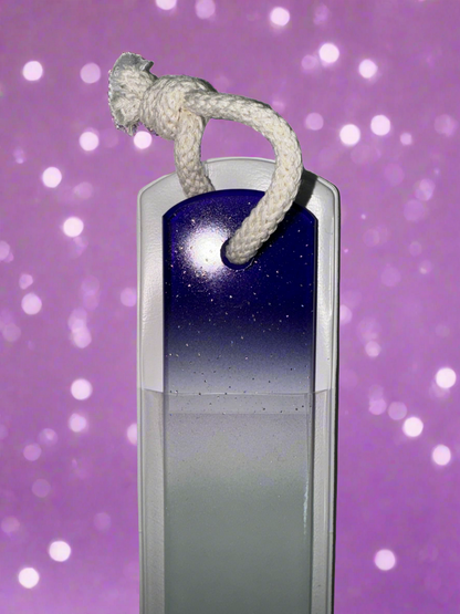 Czech Crystal Spa Bar Nail File with Rope Glitter- Purple White