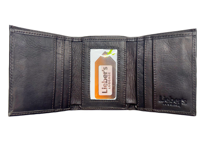 Lieber's Leather Trifold Wallet with RFID Blocking Card