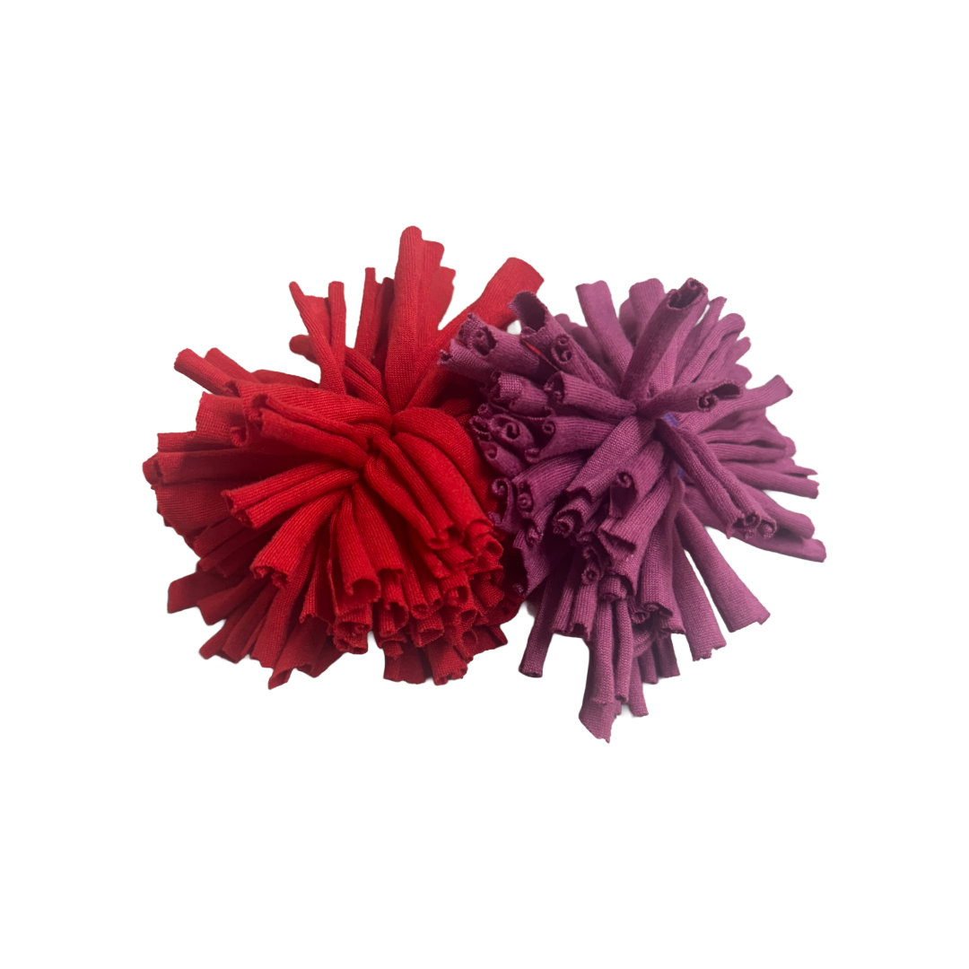 Lieber's Luggage® Lab- Bongels Bag Identifiers (Handmade in ABQ, NM) Mixed- Cherry Red & Magical Magenta
