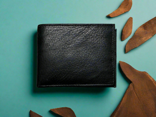 Lieber's Leather Slim Fold Wallet with RFID Blocking Card- $50