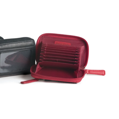Osgoode Marley RFID Zippered Accordion Card File Wallet- 1248 Garnet