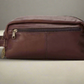 David King & Co. 418 Leather Small Double Toiletry/Shave Bag- $50