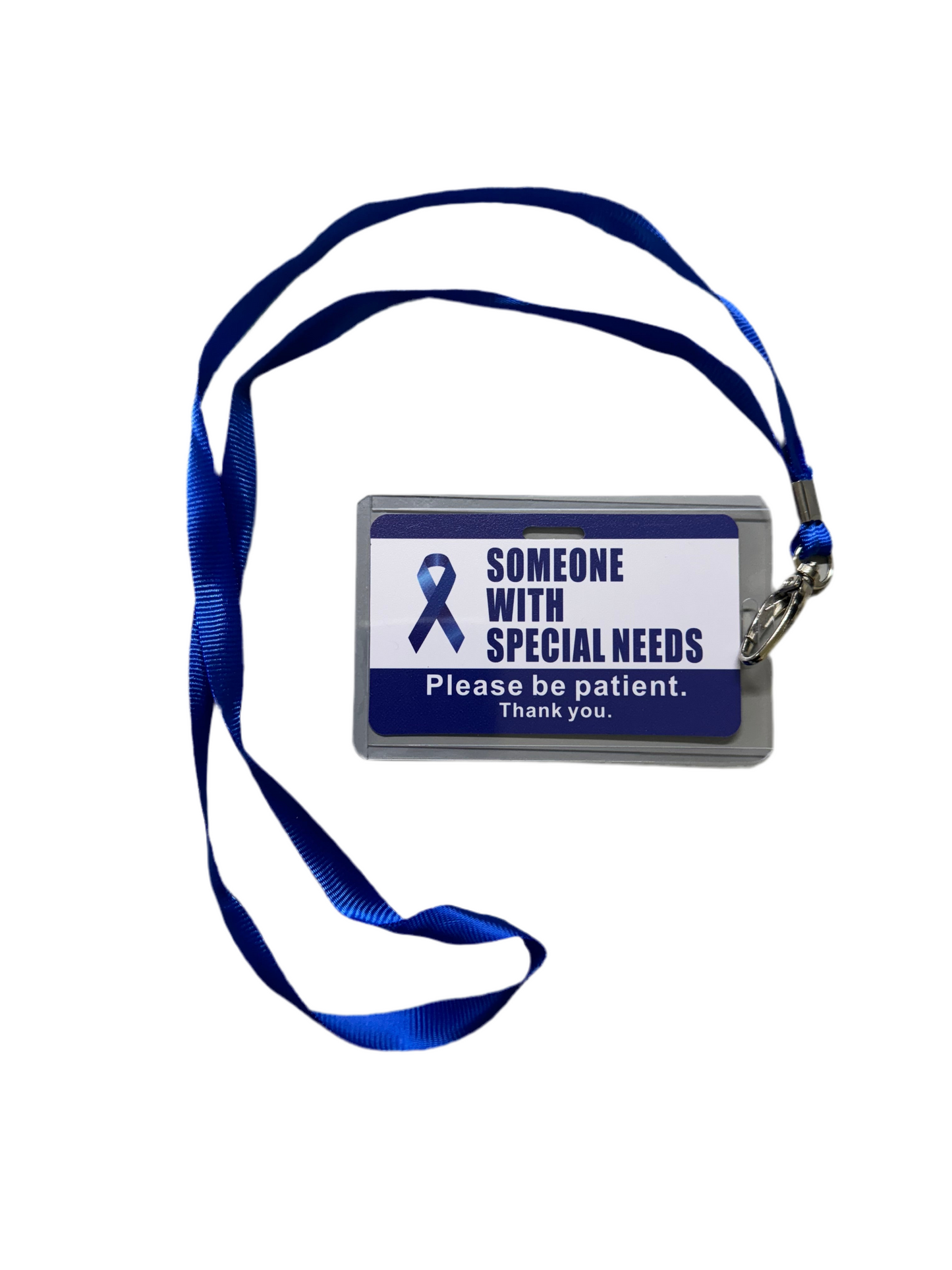 Lanyard Card- "Someone With Special Needs. Please Be Patient."- $1.99