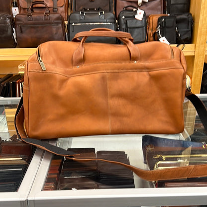 David King- 19” Simple Zippered Leather Duffel (SKU 300)