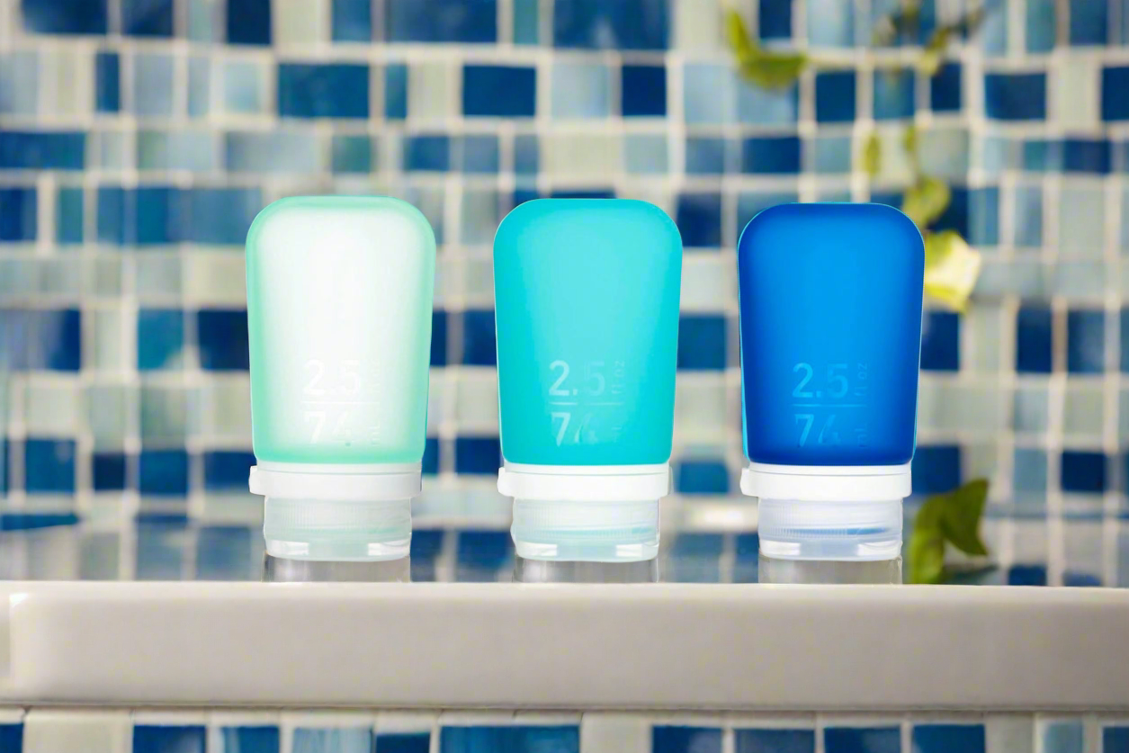 Humangear 2.5 oz GoToob+ 3-Pack Silicone 3-1-1 Toiletry Bottles (MEDIUM) - $28.00