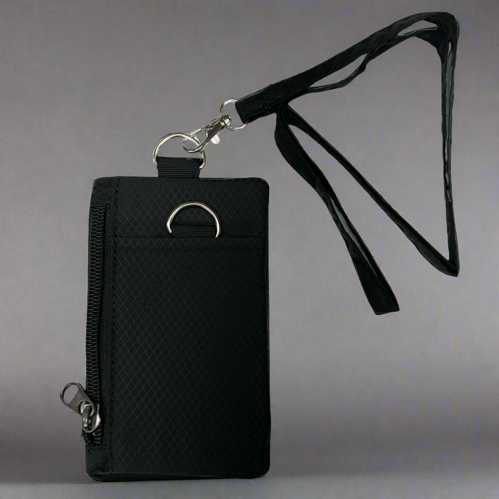 Medium 5x3 RFID Card & ID Zippered Wallet Lanyard- $14.99