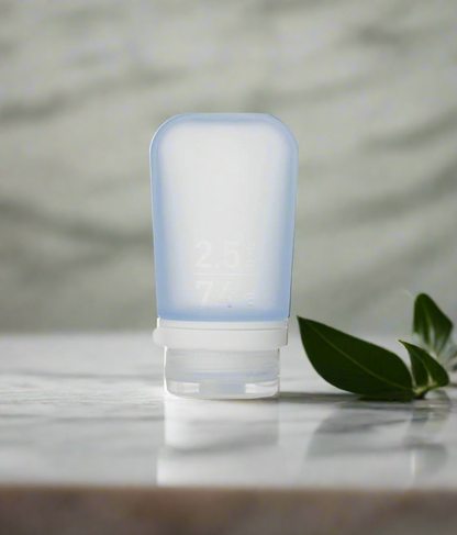 Humangear- 2.5 oz GoToob+ Silicone Toiletry 3-1-1 Bottle (MEDIUM) Blue