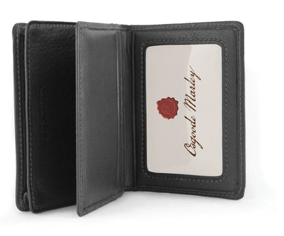 Osgoode Marley Leather RFID Extra Page Card Case Wallet with ID- 1230 Black