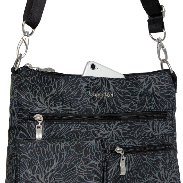 Baggallini Modern Everywhere Slim Crossbody With Removable RFID Wristlet Wallet