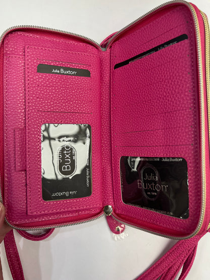 Buxton Ultimate Organizer Wallet On A String-Flamingo-Vegan Leather