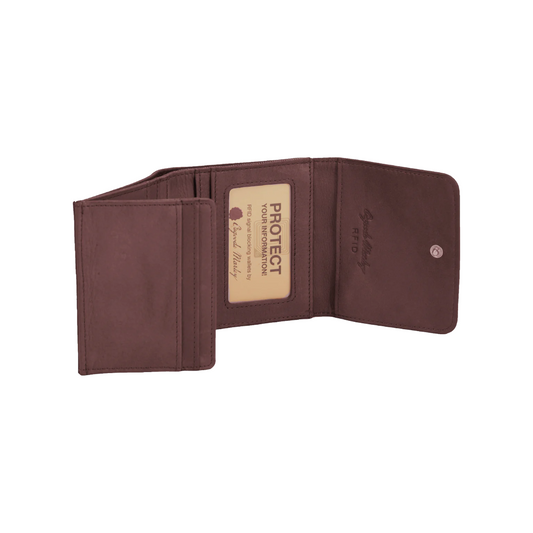Osgoode Marley Leather RFID Zippered Mini Wallet- 1254 Brandy