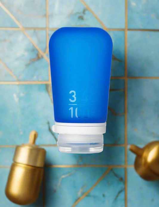 Humangear- 3.4 oz GoToob+ Silicone Toiletry 3-1-1 Bottle (LARGE) Purple