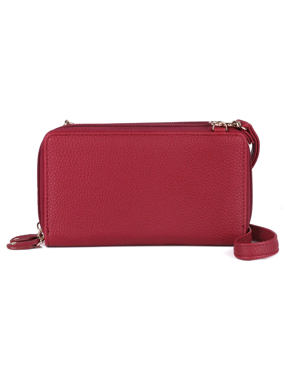 En oferta: bolso tipo billetera con organizador con doble cremallera RFID texturizado Julia Buxton