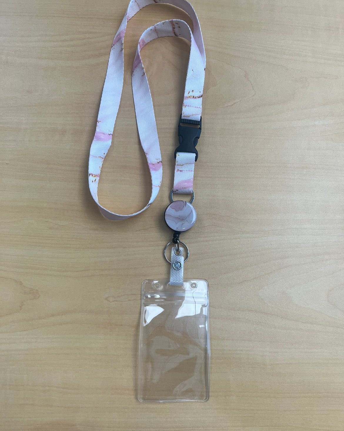 Cruise Ship Keycard Retractable Lanyard - Marble Prints