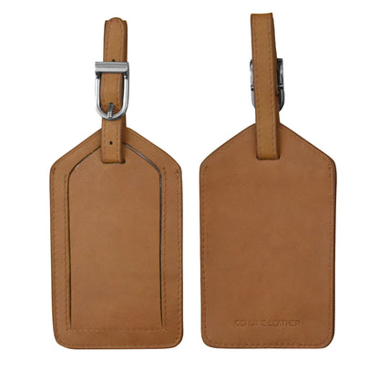 ili New York - Leather Luggage Tag- 6422 Antique Saddle