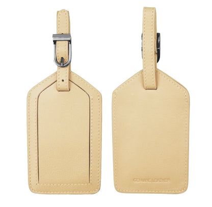 ili New York - Leather Luggage Tag- 6422 Stone