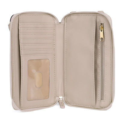 Julia Buxton Vegan Leather RFID Everywhere Crossbody Cellphone Wallet Bag