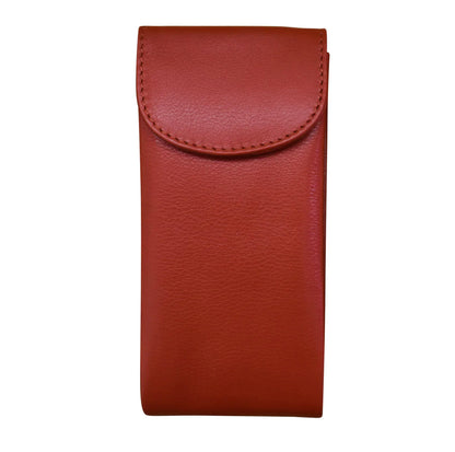 ili New York - Leather Double Eyeglass Case- 6470 Red
