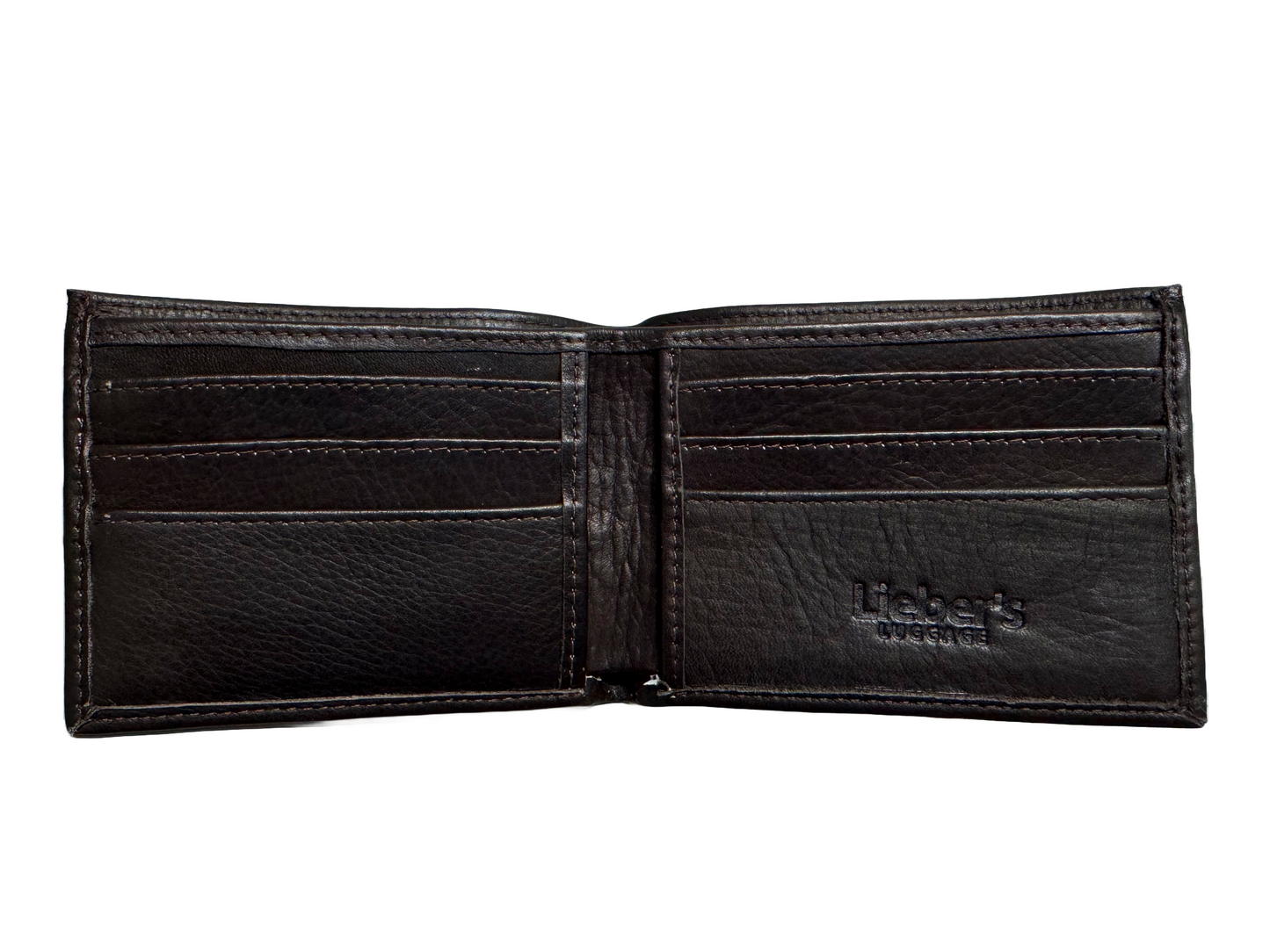 Lieber's Leather Slim Fold Wallet with RFID Blocking Card- $55