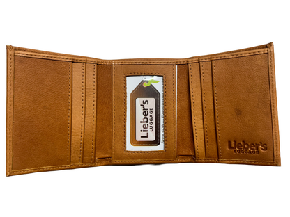 Lieber's Leather Trifold Wallet with RFID Blocking Card