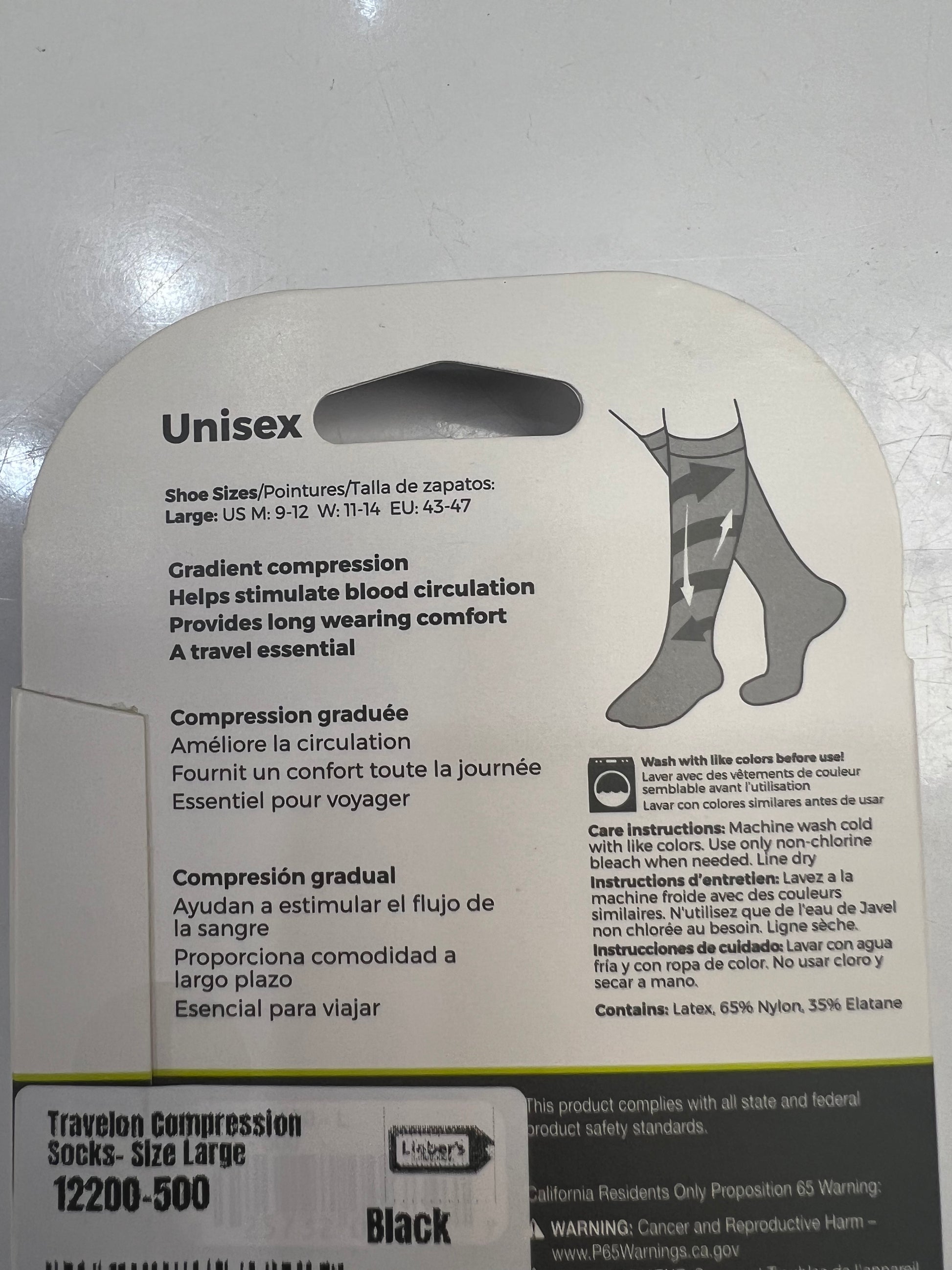 Cloudz Footless Compression Socks Circulation Technology Unisex Large / XL  • NEW