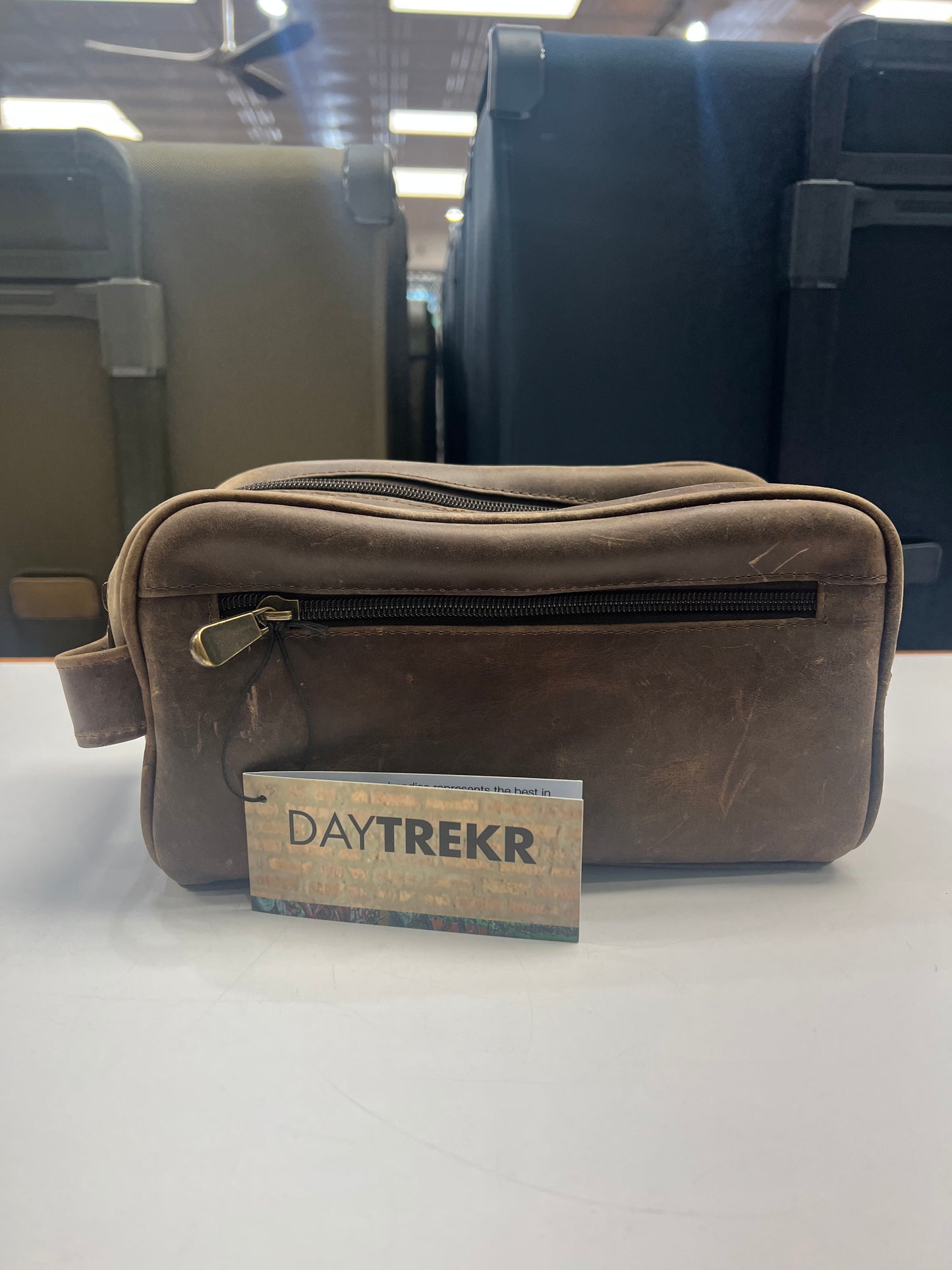 On Sale- DAYTREKR Leather Toiletry Bag