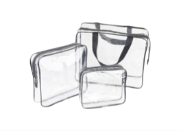 Clear Toiletry Bags (3-pack)
