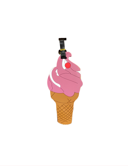 Silicone Luggage Tag- Purple Ice Cream