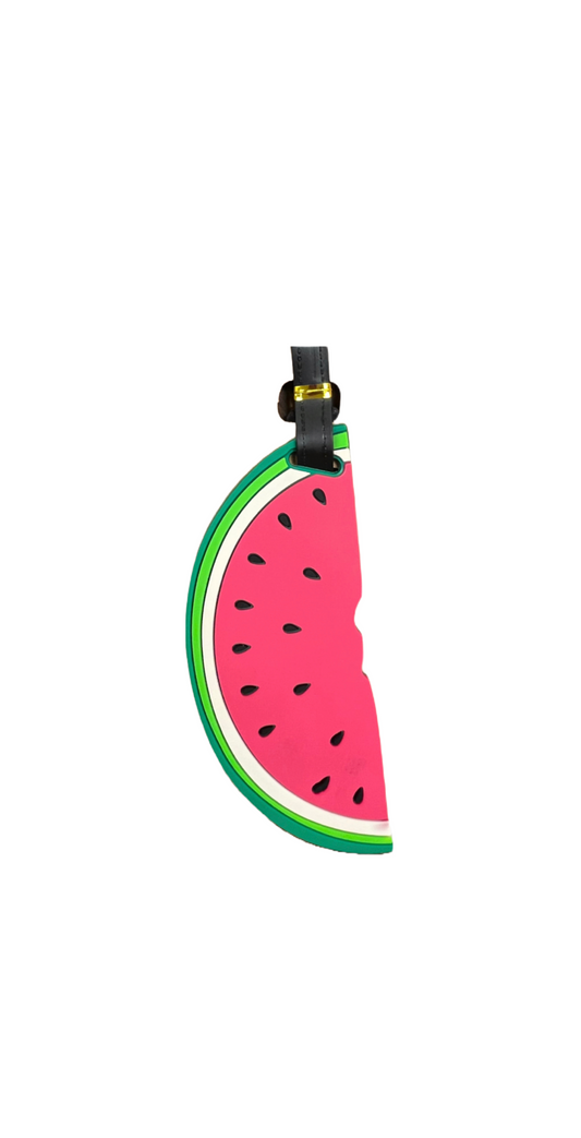On Sale- Silicone Luggage Tag- Watermelon Slice