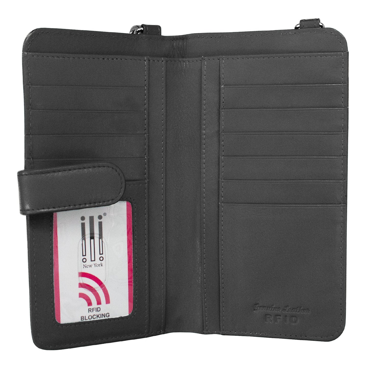 ili New York - RFID blocking leather Phone Wallet Crossbody