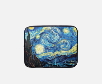 Funda para portátil- Noche estrellada- Van Gogh