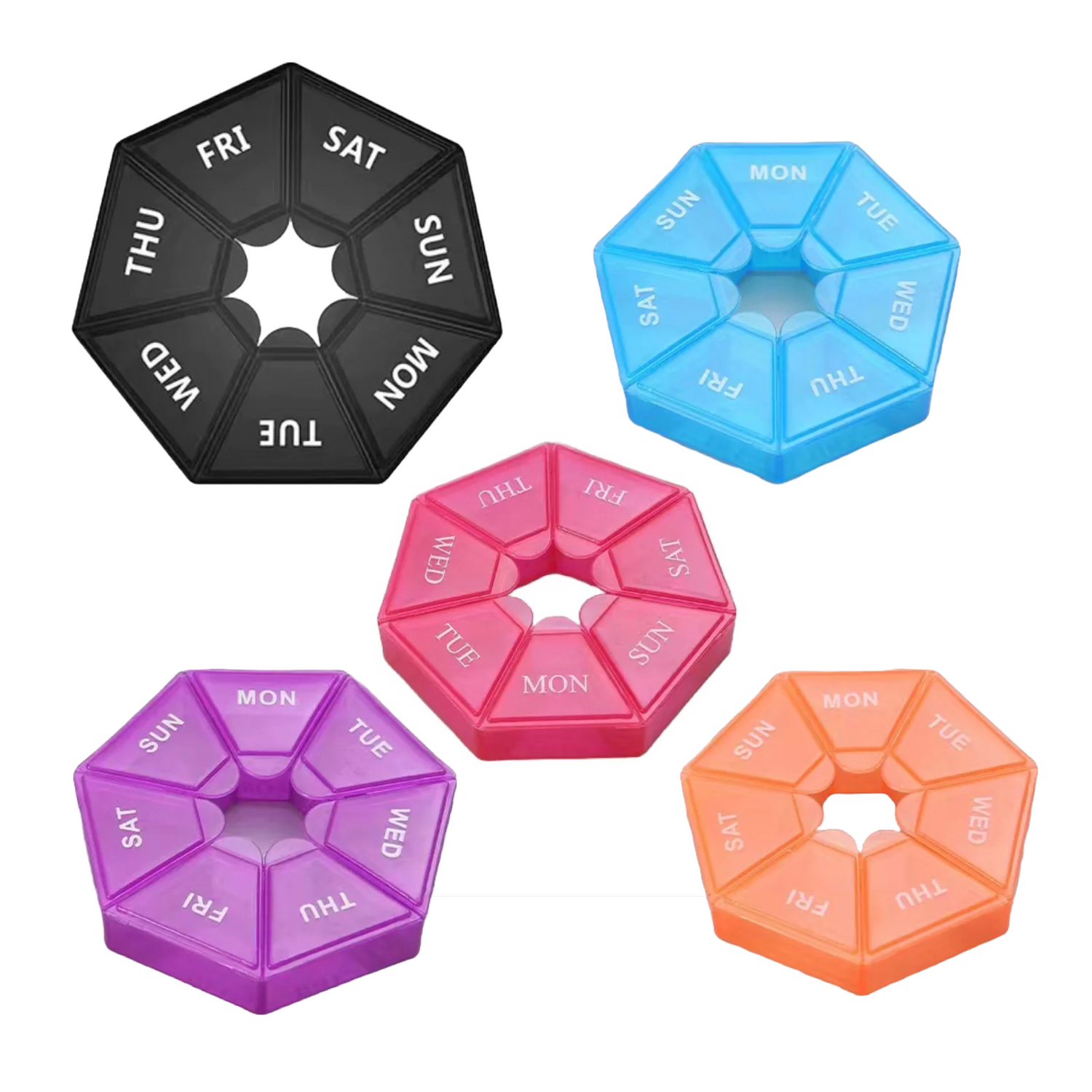 Weekly Pill Organizer - Assorted Colors