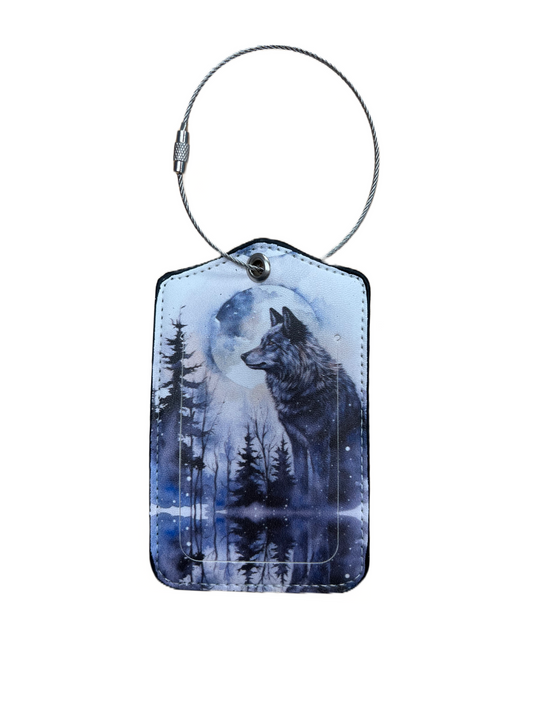 Luggage Tag- Wolf Collection Lone Wolf