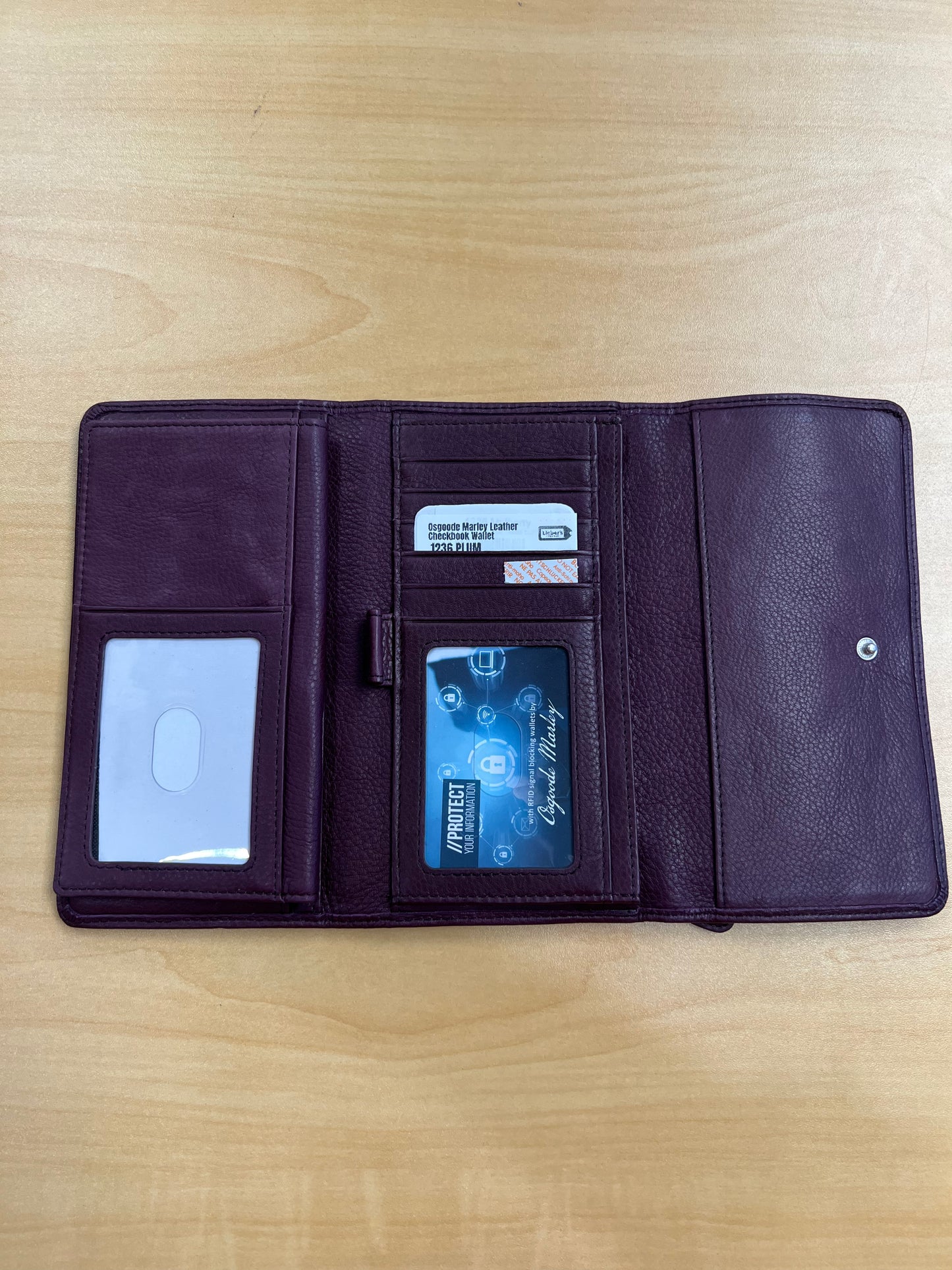 Osgoode Marley Leather Checkbook Wallet