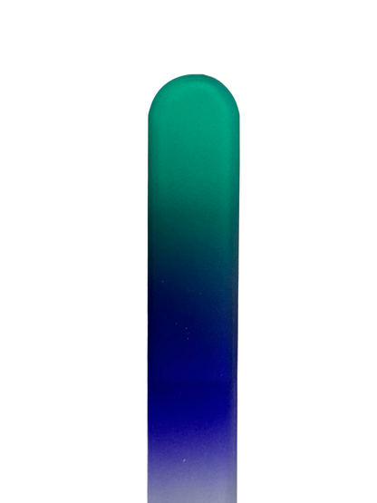 Czech Glass Nail File - Medium- Classy Colors Green Purple