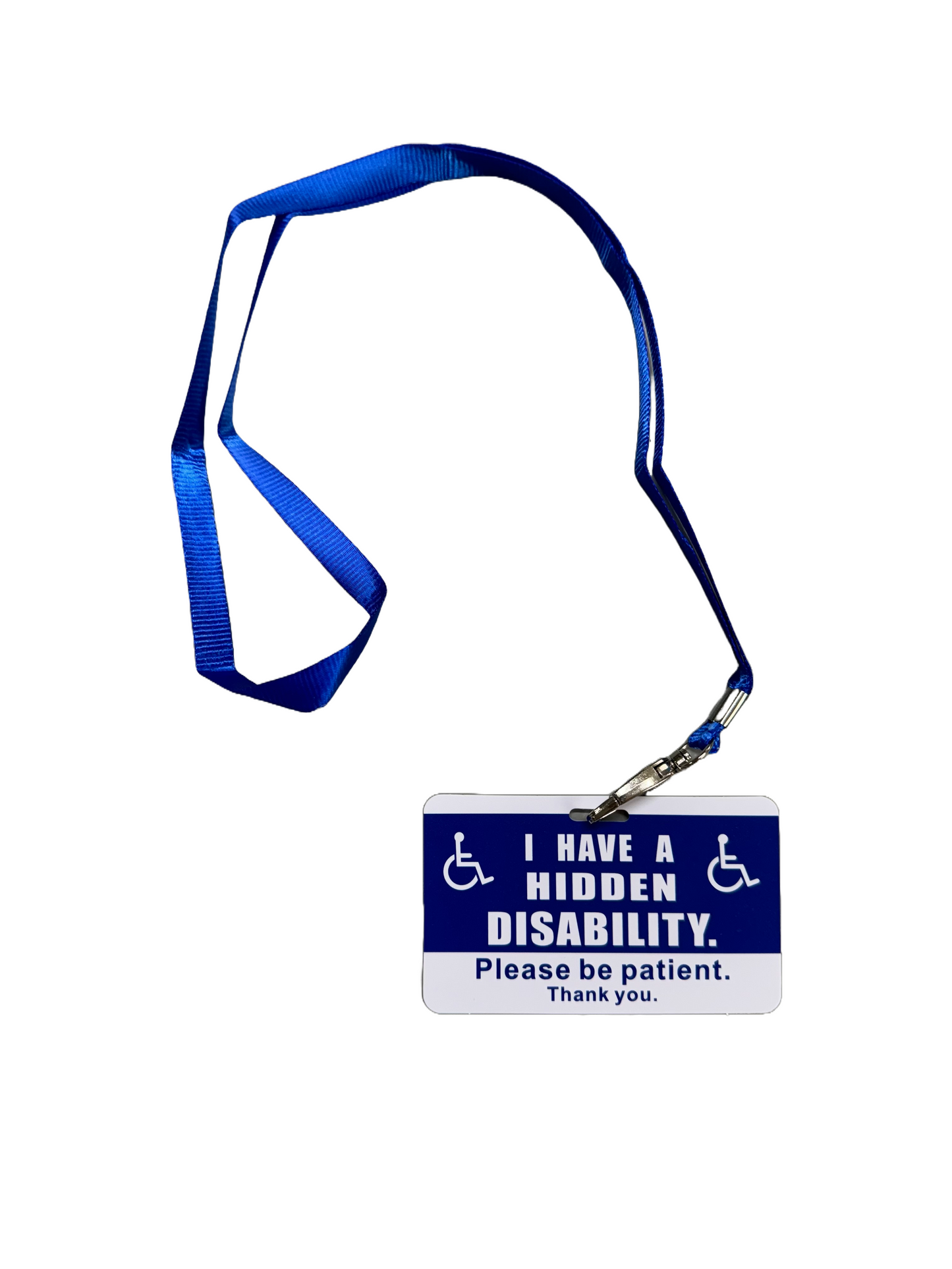 Lanyard Card- "I Have A Hidden Disability. Please Be Patient. Thank You." $1.99