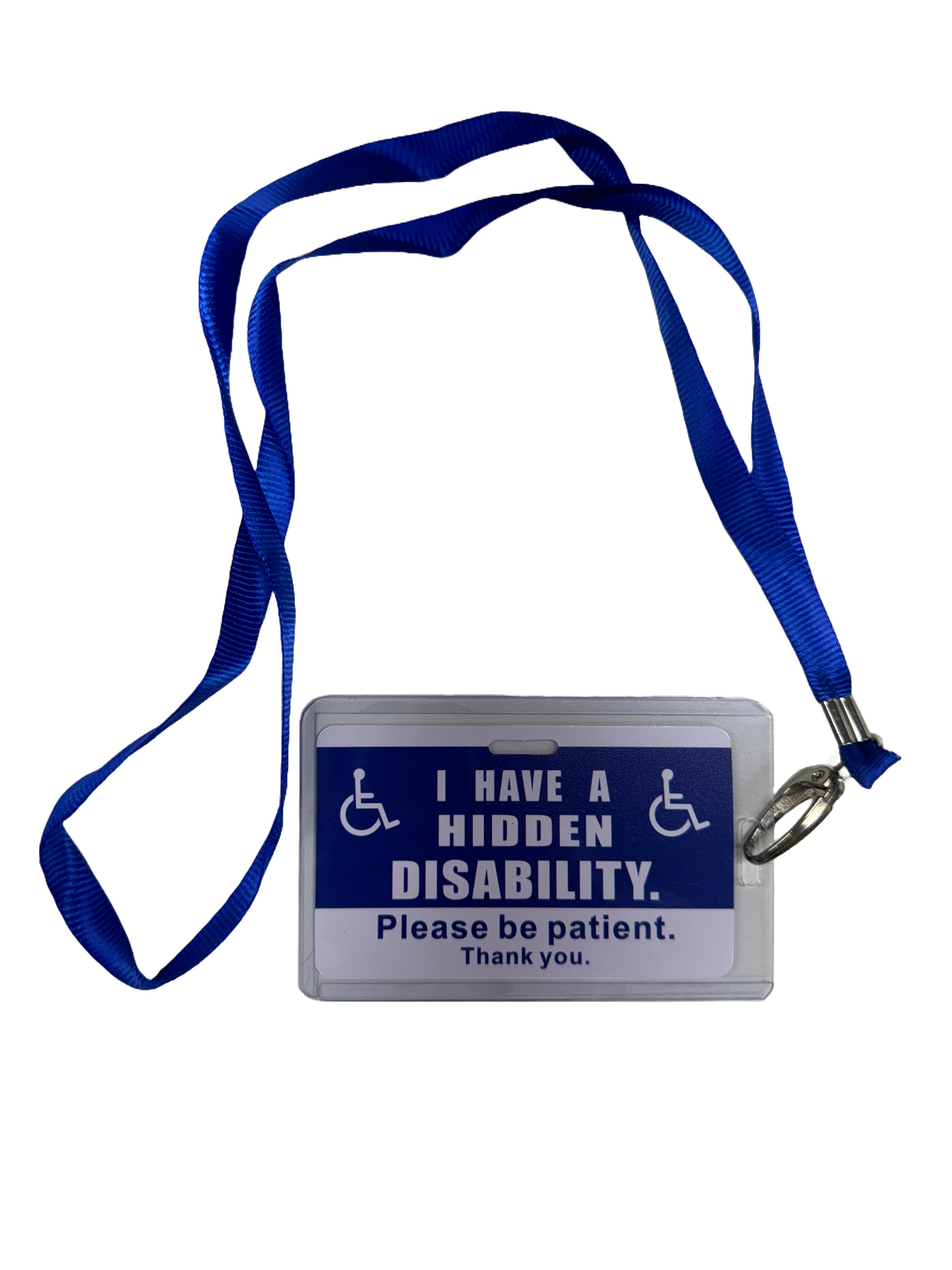 Lanyard Card- "I Have A Hidden Disability. Please Be Patient. Thank You." $1.99