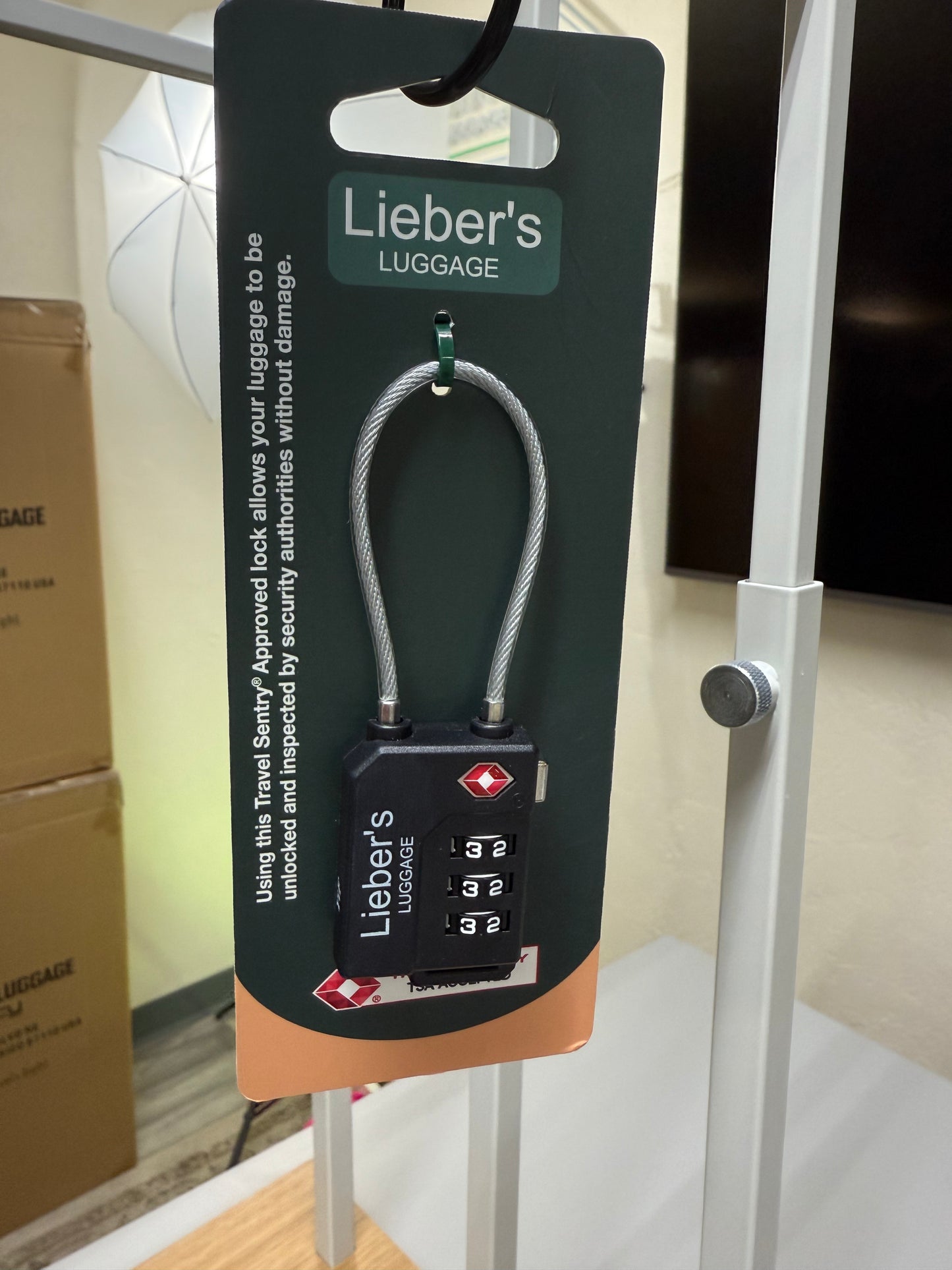 Lieber's Luggage TSA-Approved Cable Lock