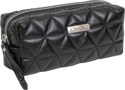 Joan & David Triangle Quilted 4 Piece Clear Cosmetic/Toiletry Bag Set