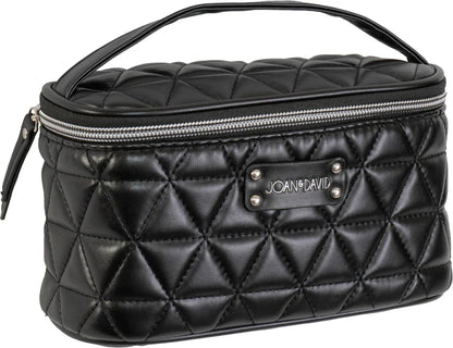 Joan & David Triangle Quilted 4 Piece Clear Cosmetic/Toiletry Bag Set