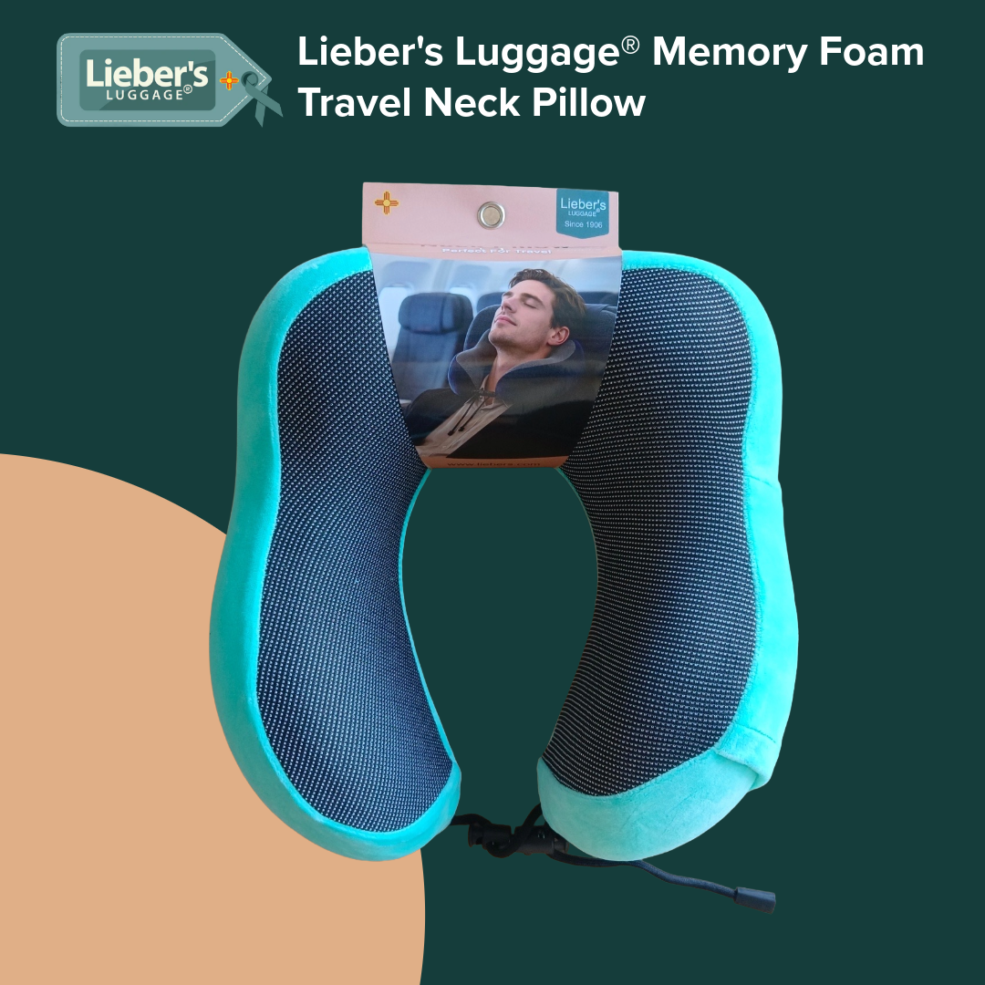 Lieber's Luggage® Memory Foam Travel Neck Pillow