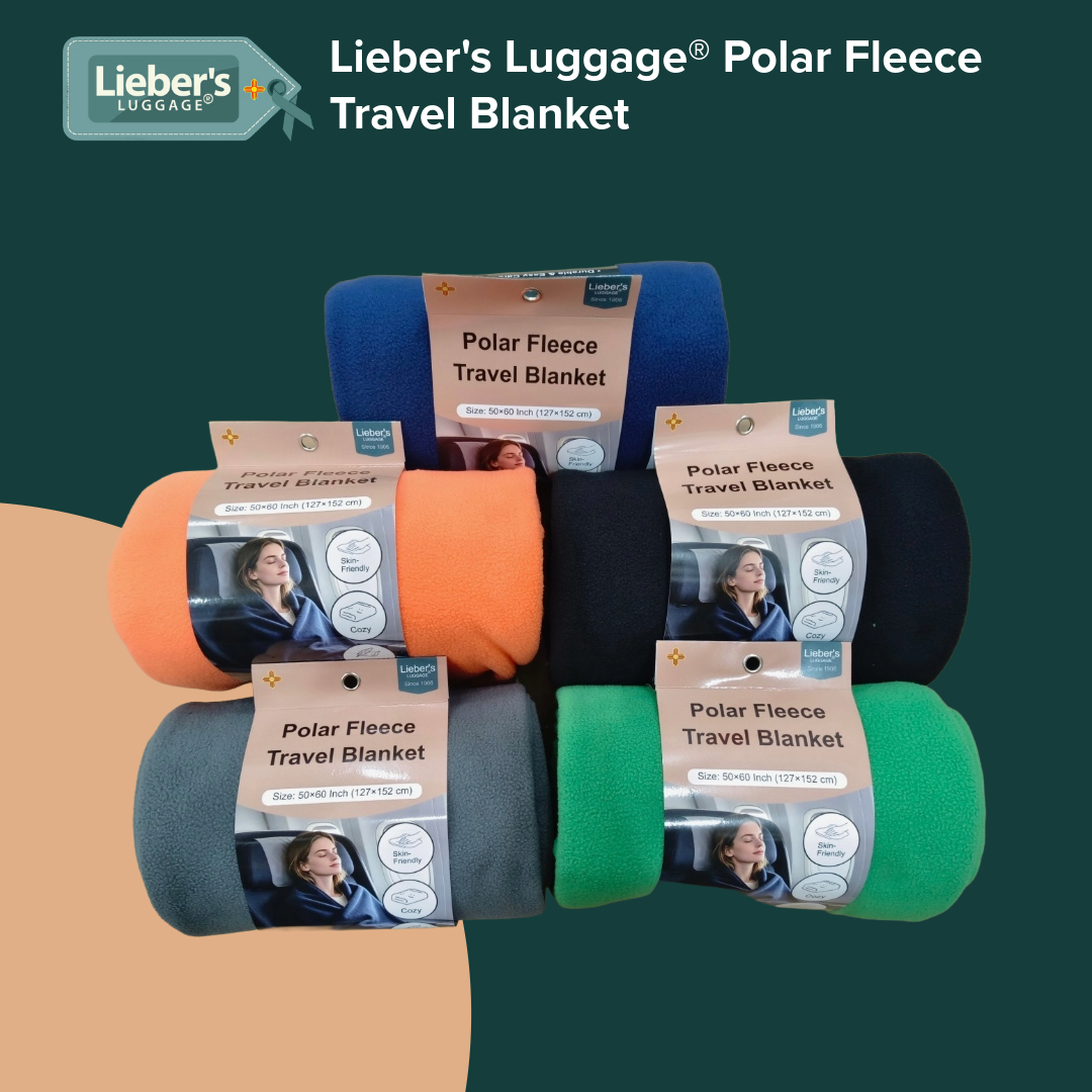 Lieber's Luggage® Polar Fleece Travel Blanket