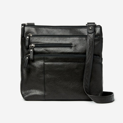 Osgoode Marley Leather Large Crossbody Traveler- 7003 Black
