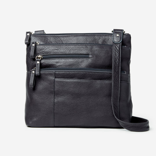 Osgoode Marley Leather RFID Large Crossbody Traveler- 7003 Storm