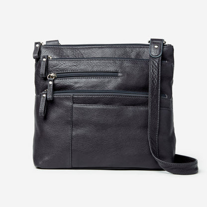 Osgoode Marley Leather Large Crossbody Traveler- 7003 Storm