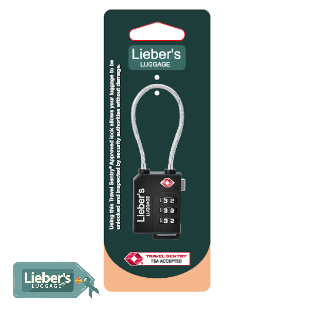 #Lieber's Luggage Travel Sentry TSA Accepted. Using this Travel Sentry Approved Lock allows your luggage to be unlocked and inspected by security authorities without damage. 