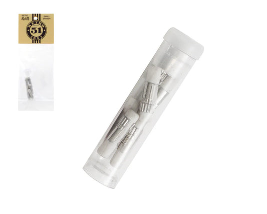 Retro 51 - White Hex-o-matic™ Pencil Erasers 6pk