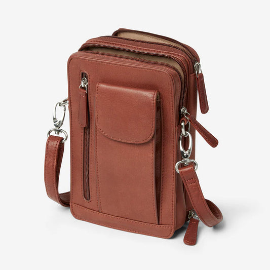 Osgoode Marley Small Travel Leather Handbag- 4001 Brandy