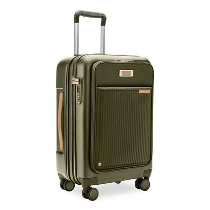 Briggs and Riley Sympatico Essential 22" Front Pocket Carry-On Hardsided Expandable Spinner Olive